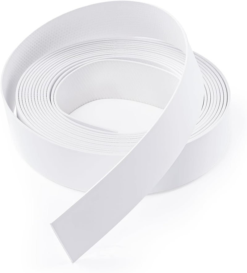 FAKILO PVC Edge Banding 3/4 inch x 10 ft Veneer Edge Banding White with Hot Melt Adhesive Pre - glued Iron on Edging Tape Trim for Cabinet Plywood Repairs and Furniture Restoration - Image 1